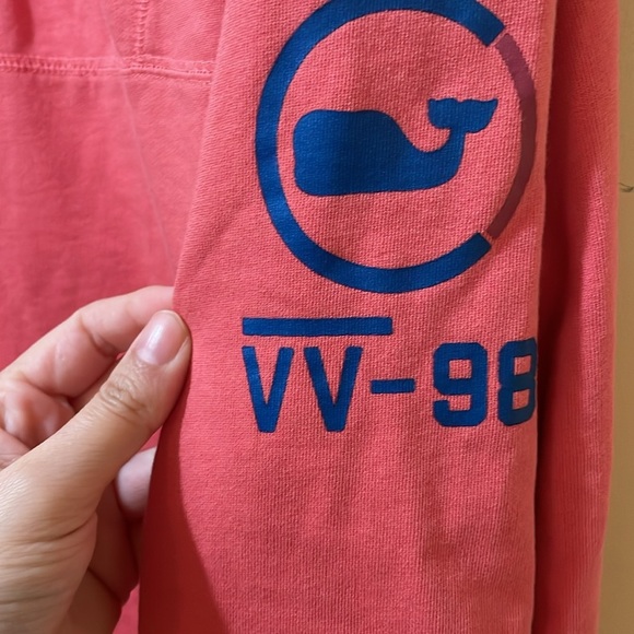 Men’s Vineyard Vines Sun Washed 1/2 Zip Pullover Sweatshirt Jetty Red - Picture 3 of 5